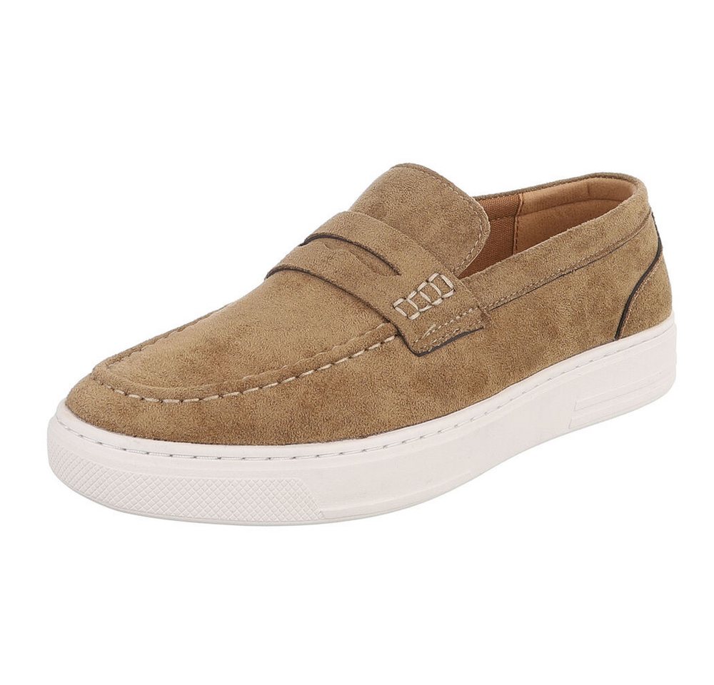 Coolwalk Herren Slip-On Mokassin-Slipper mit Komfortsohle Slipper (91563685) Flach Slipper in Hellbraun