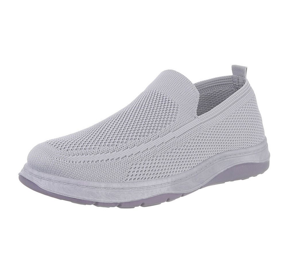 Coolwalk Herren Slip-On Schuh aus atmungsaktivem Stoff für Alltag Slipper (89951939) Flach Sneakers in Hellgrau