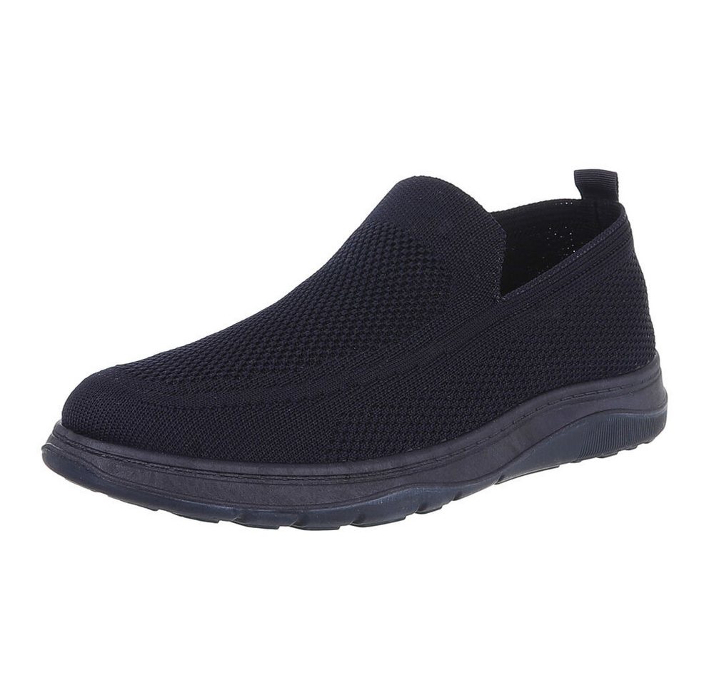 Coolwalk Herren Slip-On Schuh aus atmungsaktivem Stoff für Alltag Slipper (89951954) Flach Sneakers in Dunkelblau