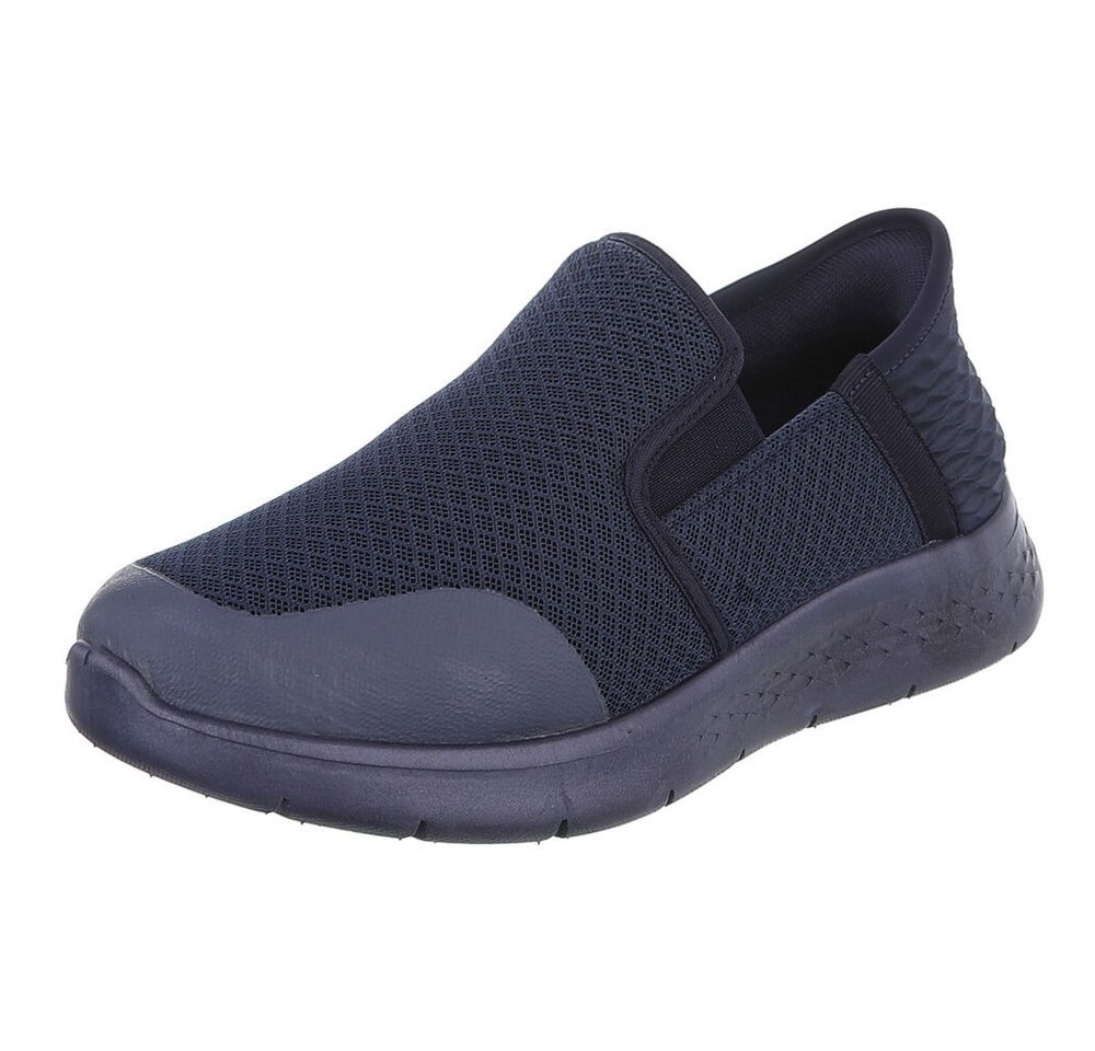 Coolwalk Herren Slipper aus Textil mit Elastikeinsätzen Slipper (91563660) Flach Sneakers in Dunkelblau