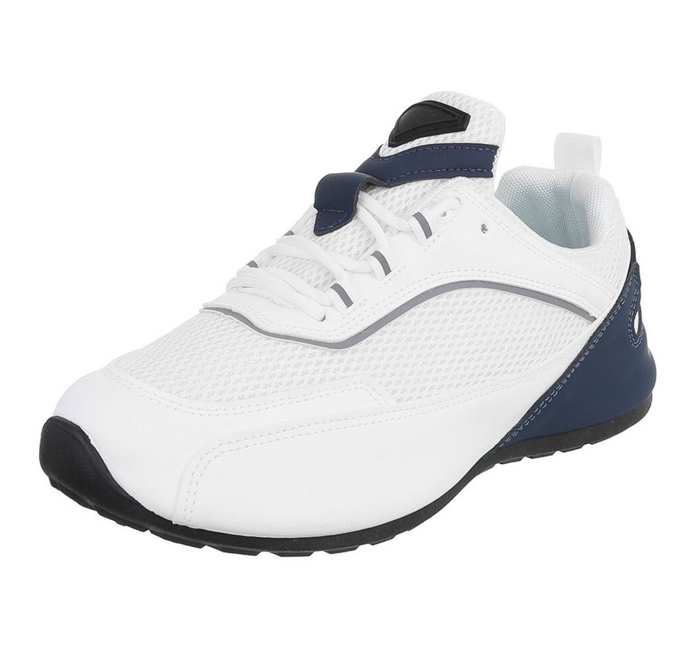 Coolwalk Herren Sneaker Mesh mit Schnürung für Alltag Sneaker (91563850) Flach Sneakers in Weiß