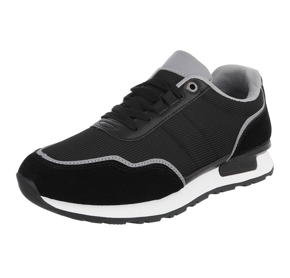 Coolwalk Herren Sneaker Sportlich mit Schnürung und Profilsohle Sneaker (91563872) Flach Sneakers in Schwarz