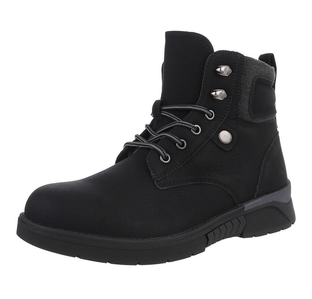 Coolwalk Herrenfreizeitschuh aus strapazierfähigem Material, schwarz Stiefelette (90503774) Blockabsatz Boots in Schwarz