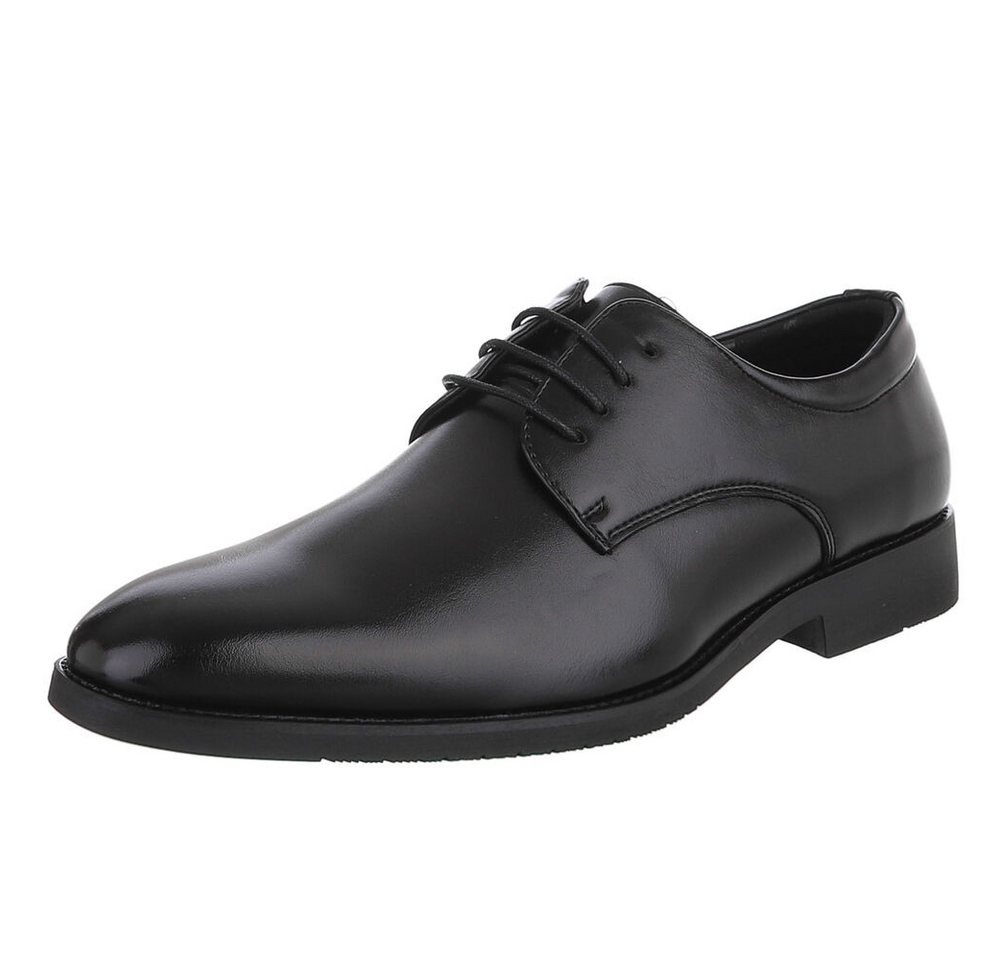 Coolwalk Herrenschuh Derby elegant Schnürschuh klassisch Schnürschuh (91563709) Blockabsatz Business-Schuhe in Schwarz