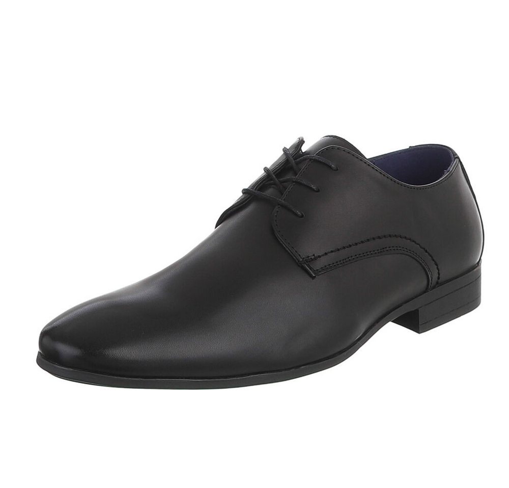 Coolwalk Herrenschuh Schnürer elegant für Business & Freizeit Schnürschuh (91917939) Blockabsatz Business-Schuhe in Schwarz