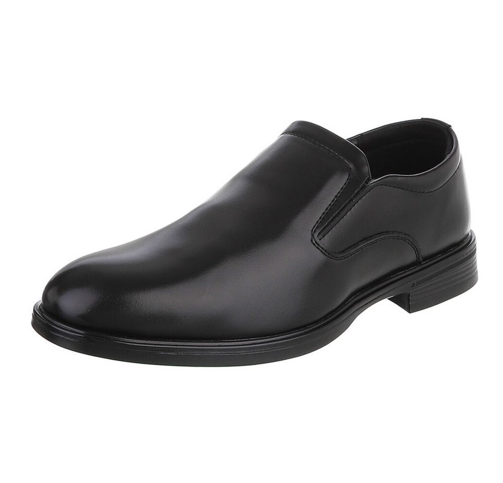 Coolwalk Herrenschuh Slip-on elegant für Büro & Freizeit Slipper (91977281) Blockabsatz Business-Schuhe in Schwarz