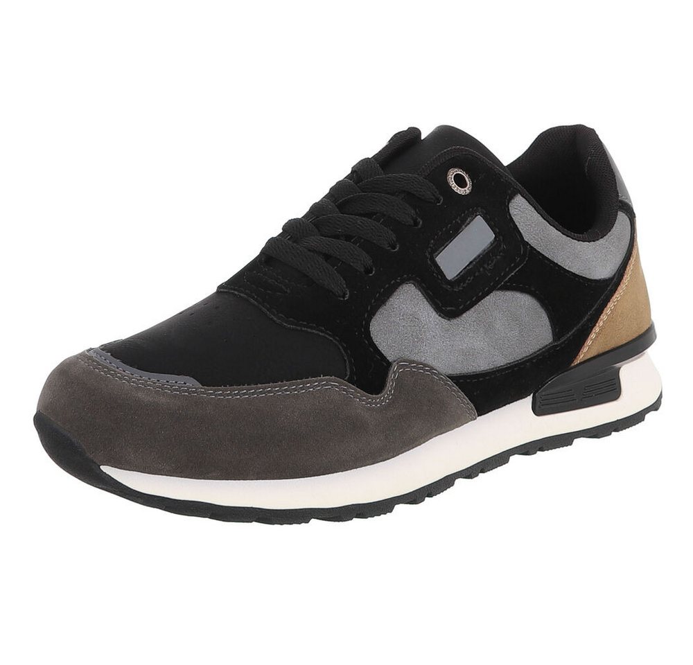 Coolwalk Herrensneaker mit Profilsohle und Schnürung Sneaker (91563882) Flach Sneakers in Schwarz