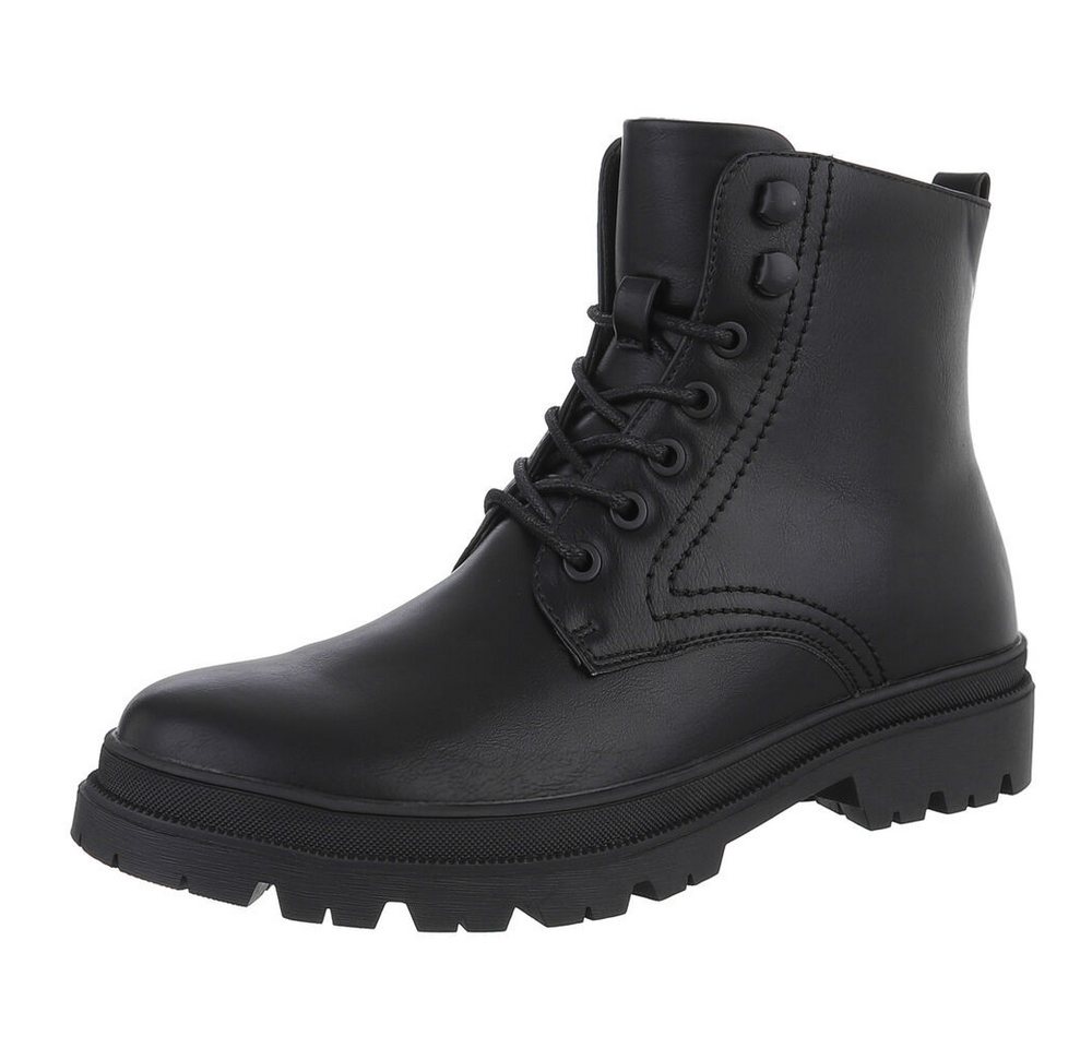 Coolwalk Modernes Herrenboot aus pflegeleichtem Material Stiefelette (90503725) Blockabsatz Boots in Schwarz