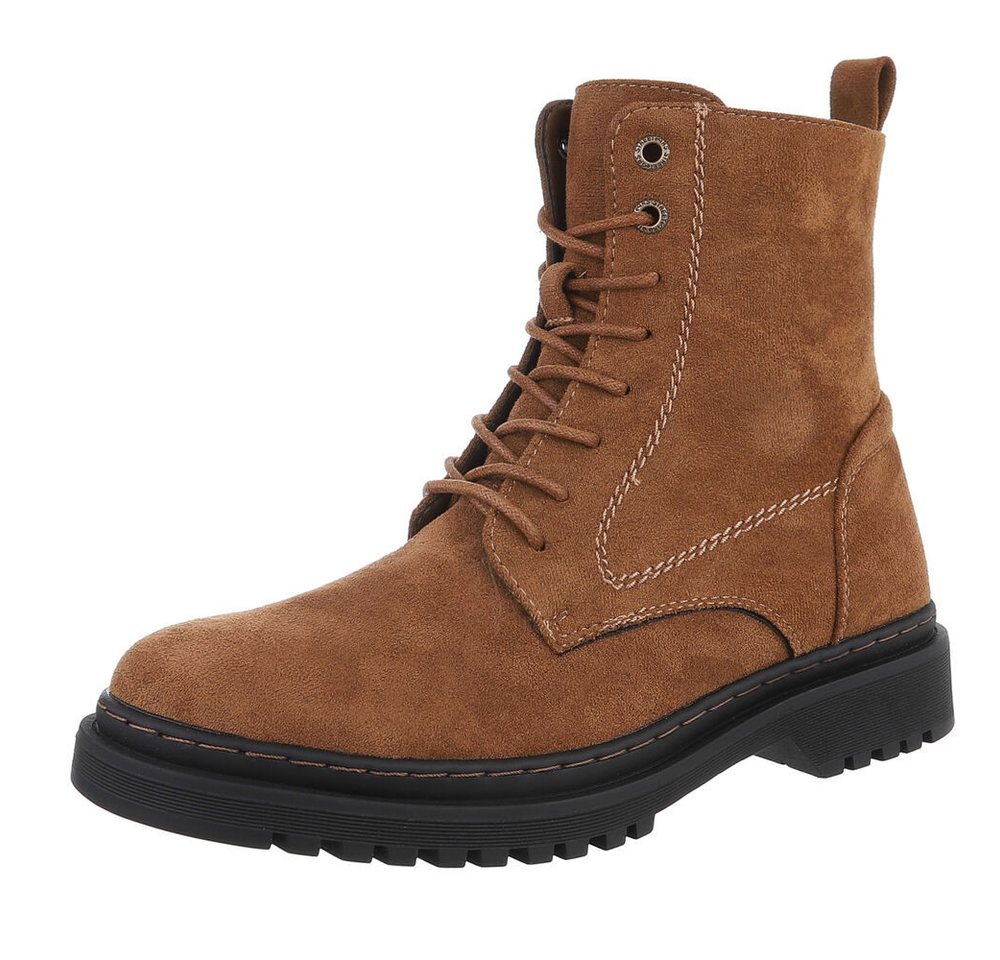 Coolwalk Modischer Herrenschuh mit hohem Komfort für Alltag Stiefelette (90503689) Blockabsatz Boots in Camel
