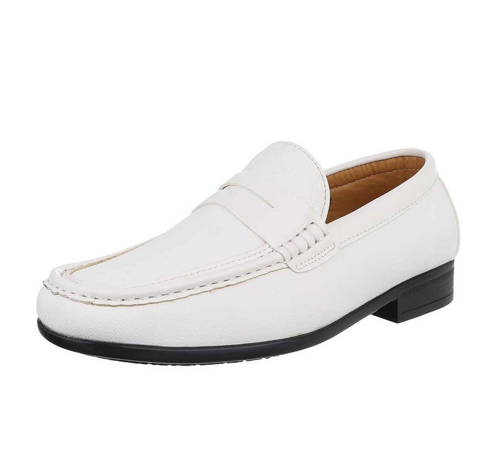 Coolwalk Stilvoller Komfortschuh – Elegante Loafer für jeden Anlass Slipper (89229274) Blockabsatz Slipper in Weiß