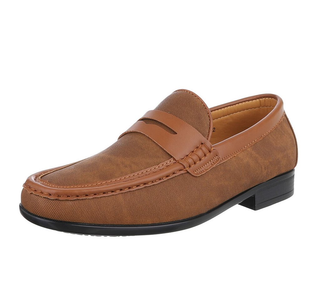 Coolwalk Stilvoller Komfortschuh – Elegante Loafer für jeden Anlass Slipper (89229284) Blockabsatz Slipper in Camel