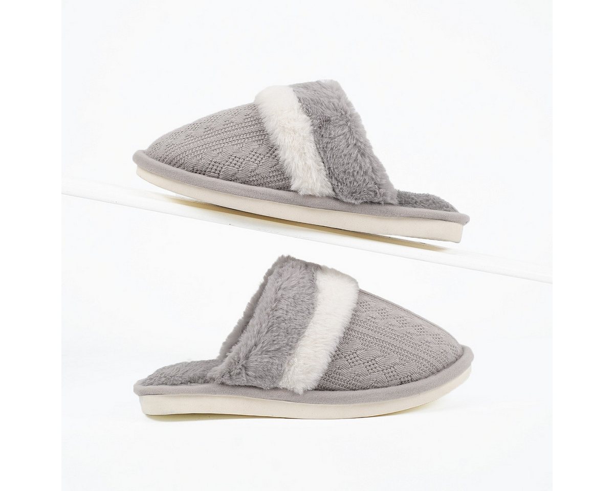 Coonoor Damen Herren Hausschuhe Winter Warme Weiche Flache Plüsch Plüsch Hausschuhe Pantoffeln Rutschfeste Outdoor/Indoor
