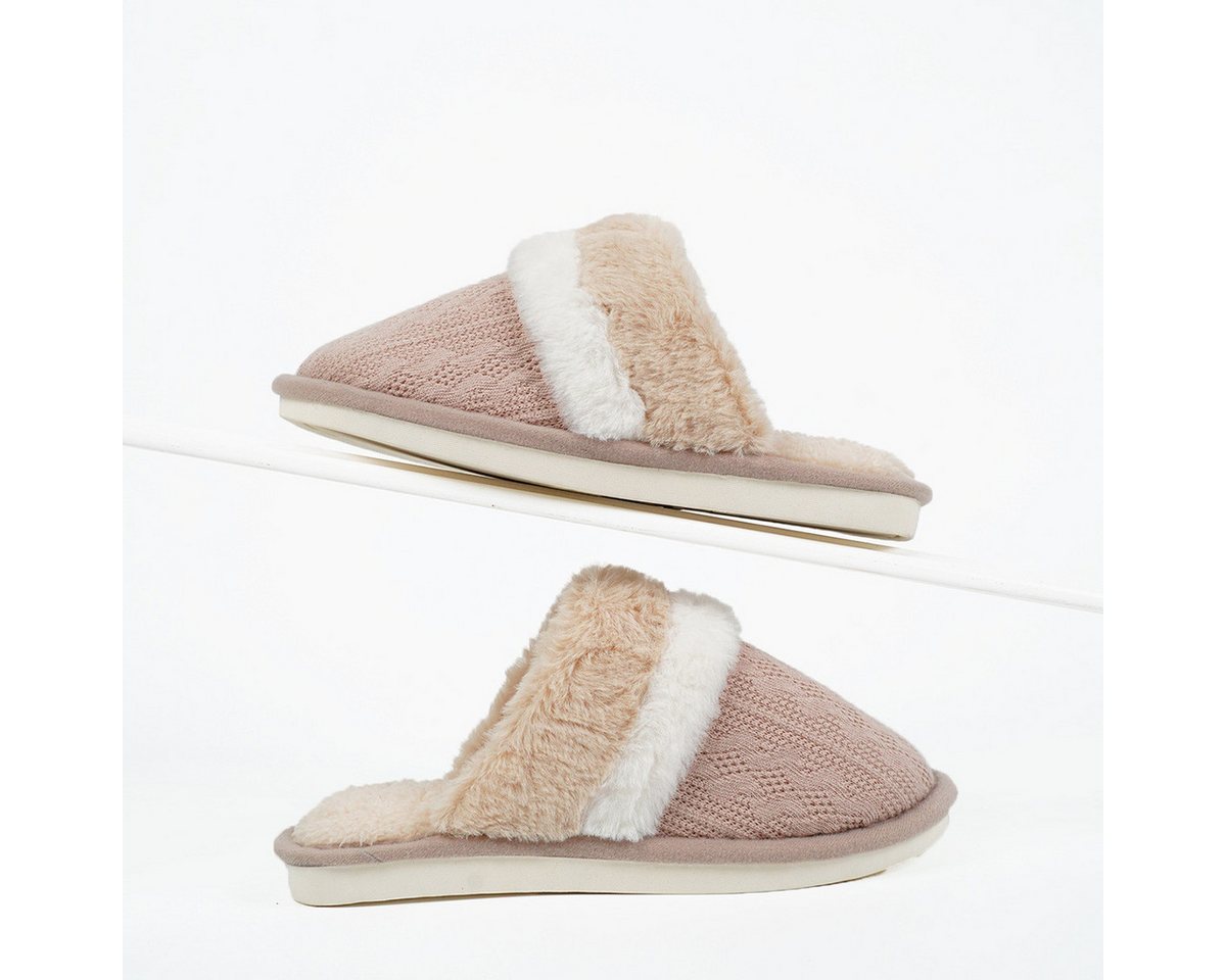 Coonoor Damen Herren Hausschuhe Winter Warme Weiche Flache Plüsch Plüsch Hausschuhe Pantoffeln Rutschfeste Outdoor/Indoor