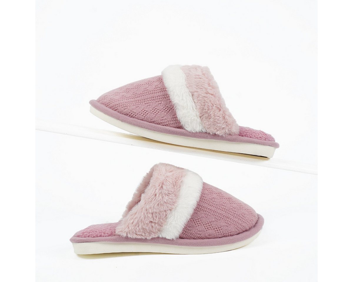 Coonoor Damen Herren Hausschuhe Winter Warme Weiche Flache Plüsch Plüsch Hausschuhe Pantoffeln Rutschfeste Outdoor/Indoor