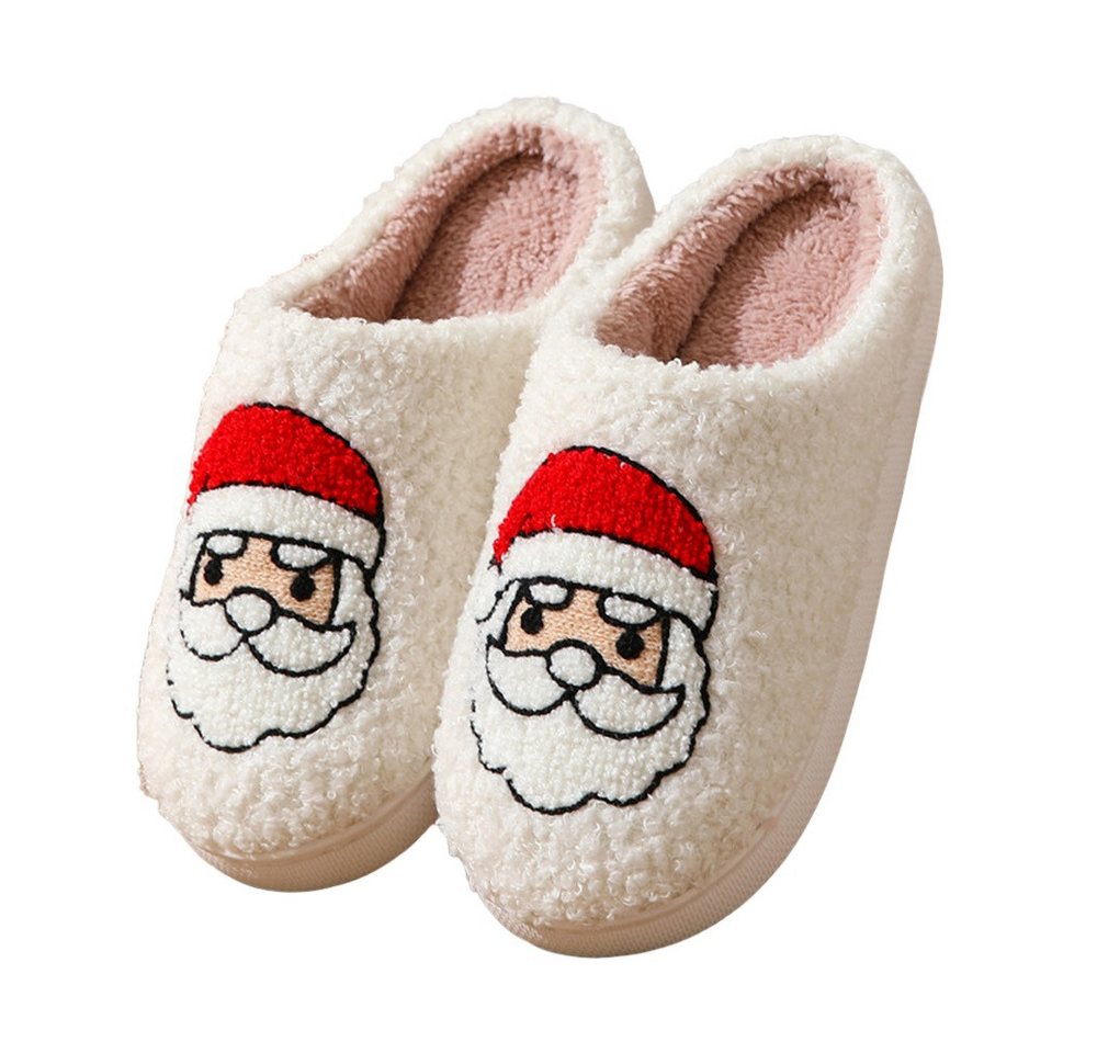 Coonoor Damen Herren Weihnachten Hausschuhe Bequeme Warme Pantoffeln Plüsch Hausschuhe Weicher Plüsch Trendiger Slipper drinnen und draußen