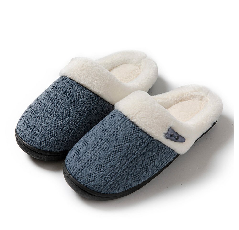 Coonoor Damen und Herren-Hausschuhe zum Reinschlüpfen Plüsch Hausschuhe (1-tlg) Weich, bequem, rutschfest