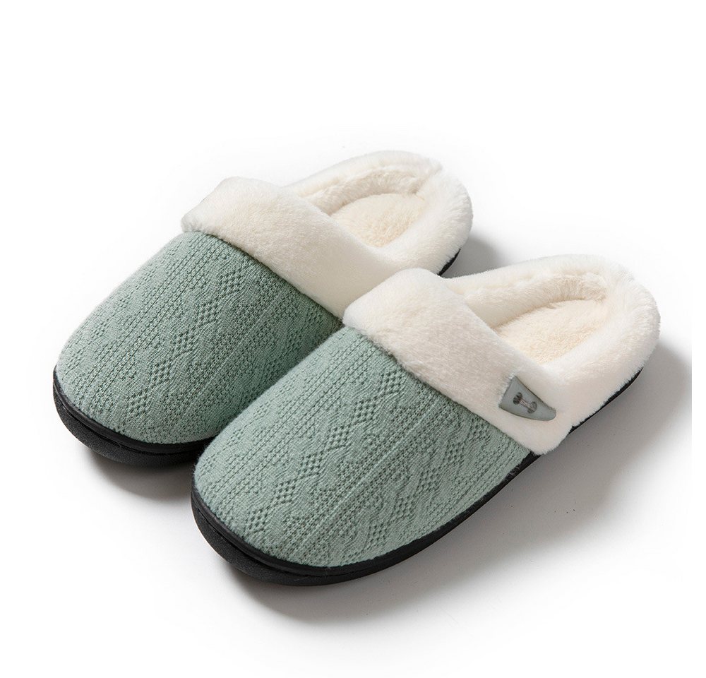 Coonoor Damen und Herren-Hausschuhe zum Reinschlüpfen Plüsch Hausschuhe (1-tlg) Weich, bequem, rutschfest