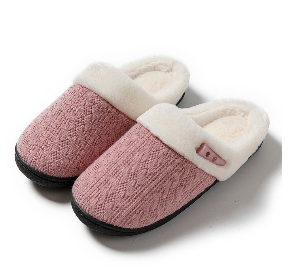 Coonoor Damen und Herren-Hausschuhe zum Reinschlüpfen Plüsch Hausschuhe (1-tlg) Weich, bequem, rutschfest