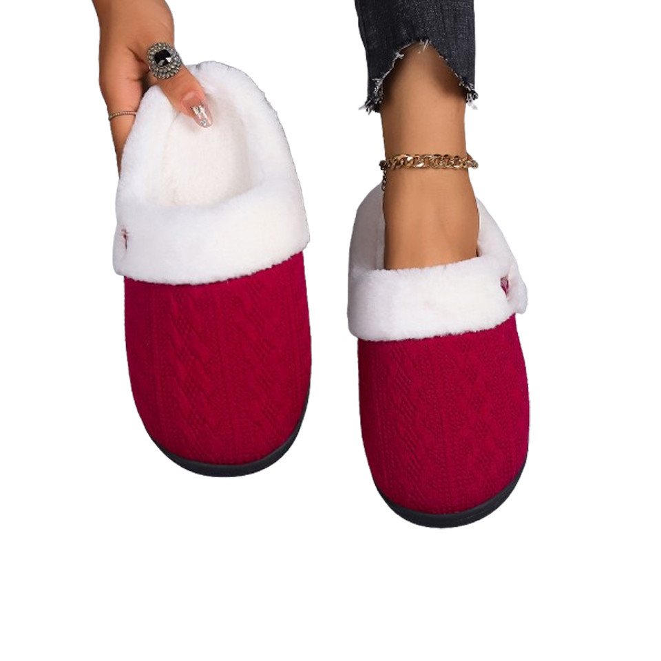Coonoor Damen und Herren-Hausschuhe zum Reinschlüpfen Plüsch Hausschuhe (1-tlg) Weich, bequem, rutschfest