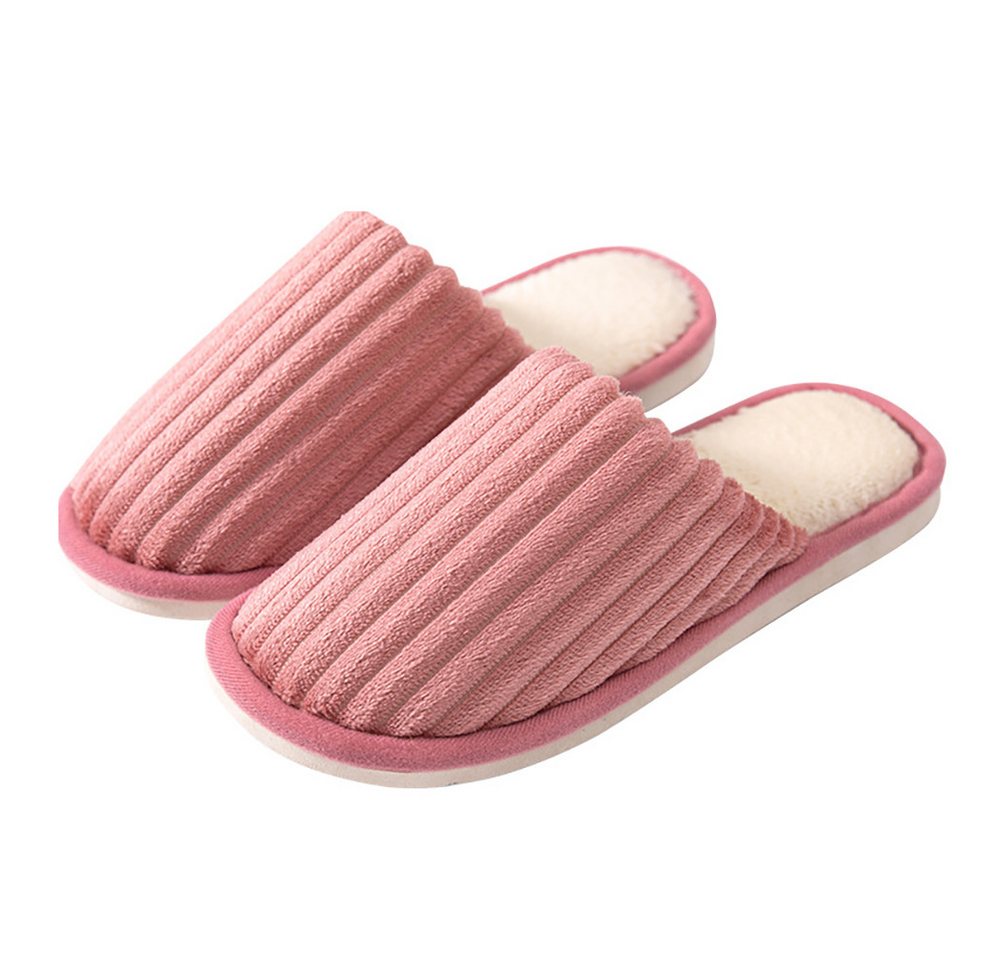 Coonoor Winter Warm Plüsch Hausschuhe, Damen&Herren Plüsch Hausschuhe (Rose)
