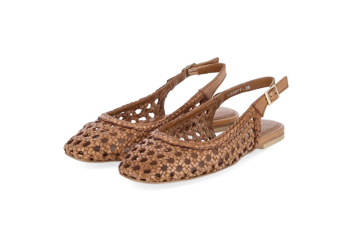 Copenhagen Studios Copenhagen Shoes CS8977-0241 COGNAC Damen Glattleder brown Slingpumps