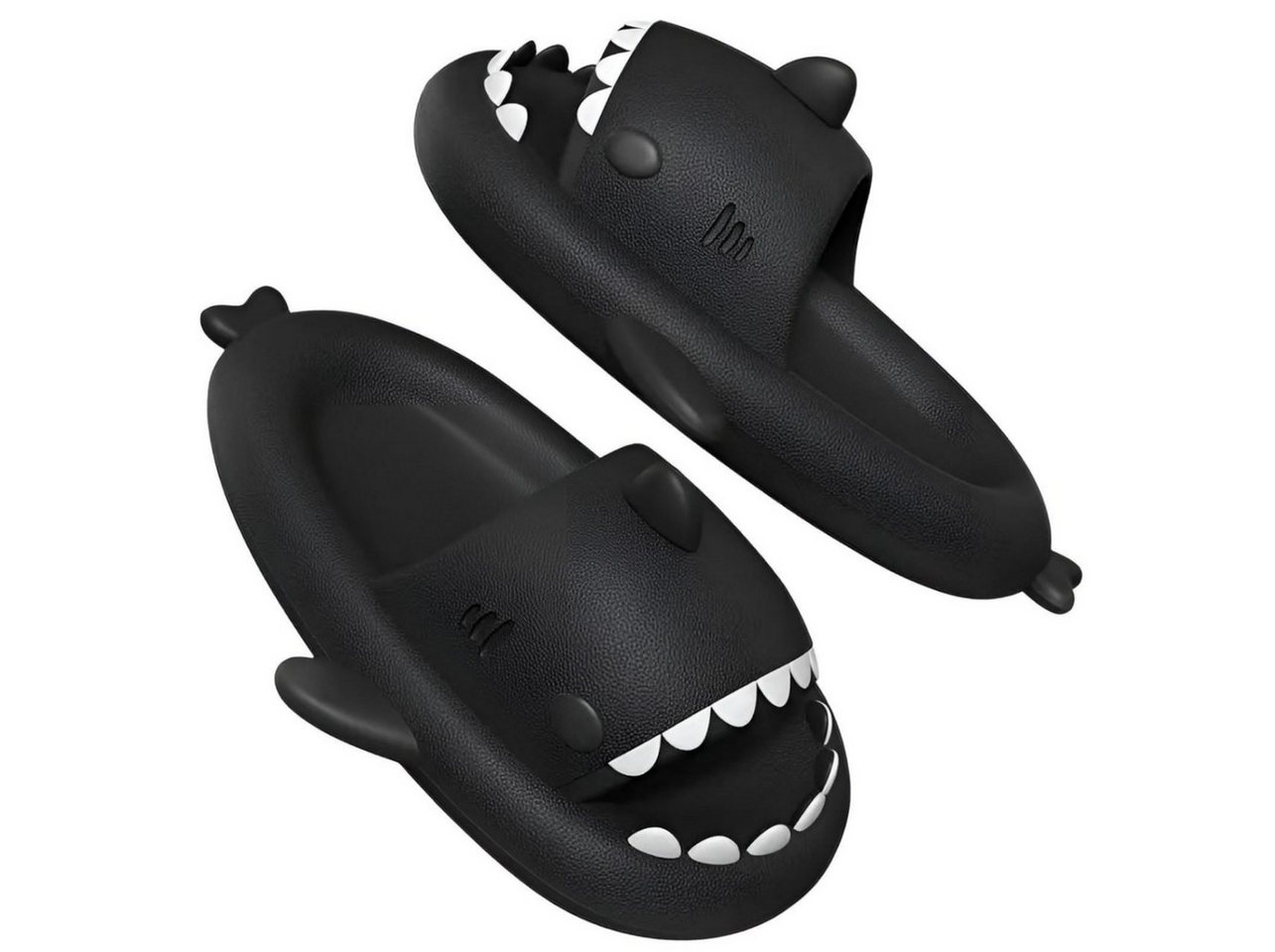 Corimori Bequeme Hai Badeschuhe im Haifisch-Design Badeschuh (Packung, Geschenk) lustige, rutschfeste, schnell trocknende Badeschlappen EU Größe 42-43