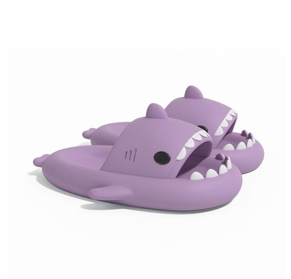 Corimori Bequeme Hai Badeschuhe im Haifisch-Design Badeschuh (Packung, Geschenk) lustige, rutschfeste, schnell trocknende Badeschlappen EU Größe 36-37