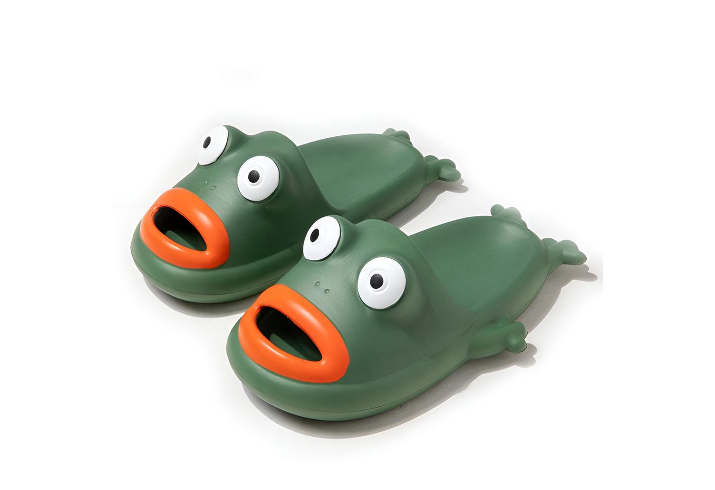 Corimori Frosch Badeschuhe, Badelatschen Damen und Herren Badeschuh (Packung, Geschenk) rutschfeste Hausschuhe mit ultraweicher Eva-Sohle, EU Größe 38-39