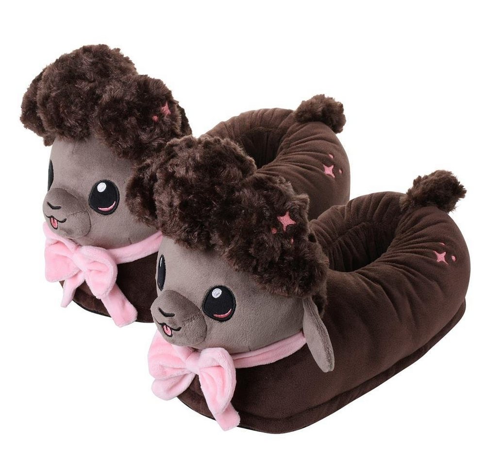 Corimori Tier Pantoffeln für Erwachsene Einheitsgröße 34-44 Plüsch Hausschuhe (Packung, Geschenk) EU Einheitsgröße 34-44, Betty das Schaf, für Kinder und Erwachsene