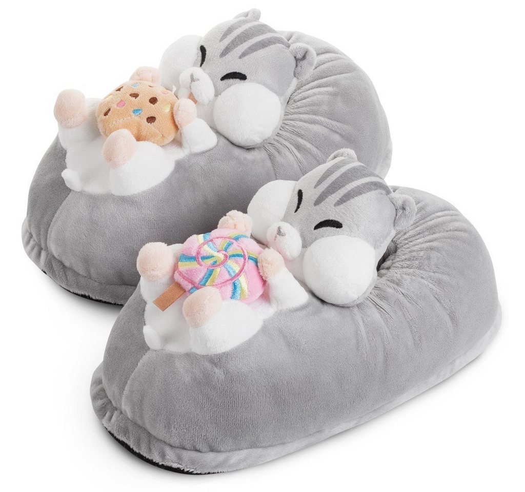 Corimori Tier Pantoffeln für Erwachsene Einheitsgröße 34-44 Plüsch Hausschuhe (Packung, Geschenk) EU Einheitsgröße 34-44, Holly der Hamster, für Kinder und Erwachsene
