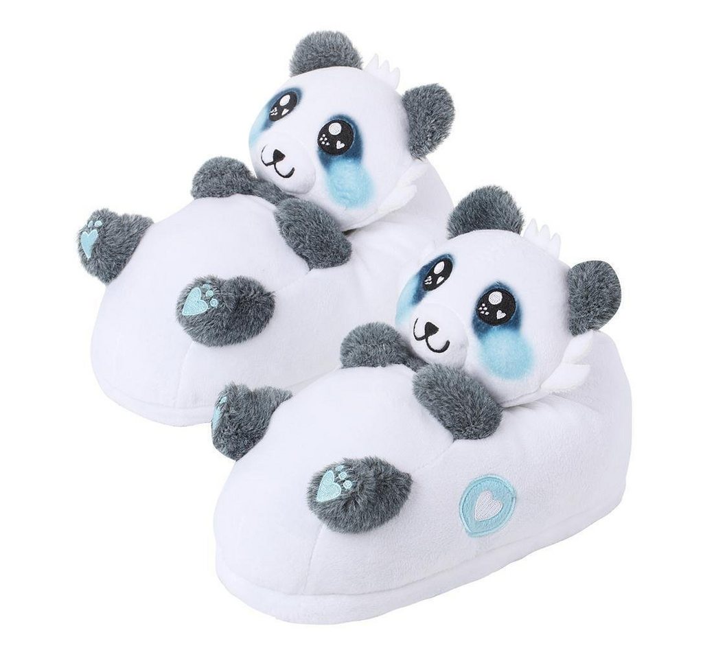 Corimori Tier Pantoffeln für Erwachsene Einheitsgröße 34-44 Plüsch Hausschuhe (Packung, Geschenk) EU Einheitsgröße 34-44, Mei der Panda, für Kinder und Erwachsene