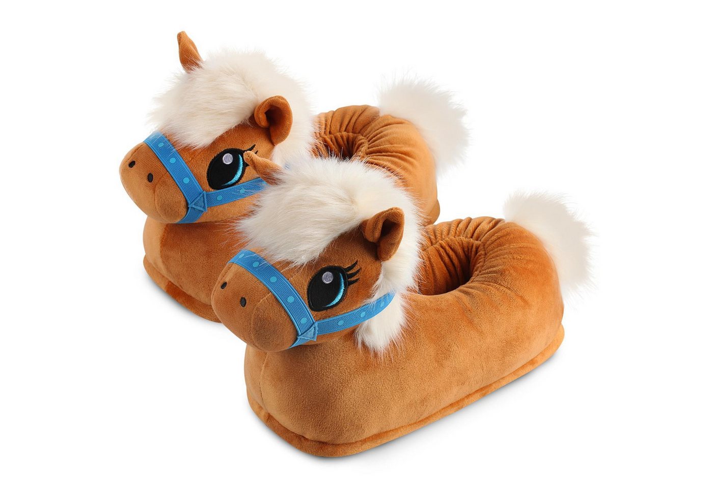 Corimori Tier Pantoffeln für Kinder Einheitsgröße 25-33,5 Plüsch Hausschuhe (Packung, Geschenk) EU Einheitsgröße 25-33,5 Josy das Pony für Kinder, Jungen, Mädchen
