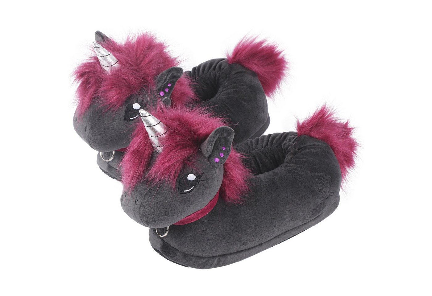 Corimori Tier Pantoffeln für Kinder Einheitsgröße 25-33,5 Plüsch Hausschuhe (Packung, Geschenk) EU Einheitsgröße 25-33,5 Ruby das Einhorn für Kinder, Jungen, Mädchen