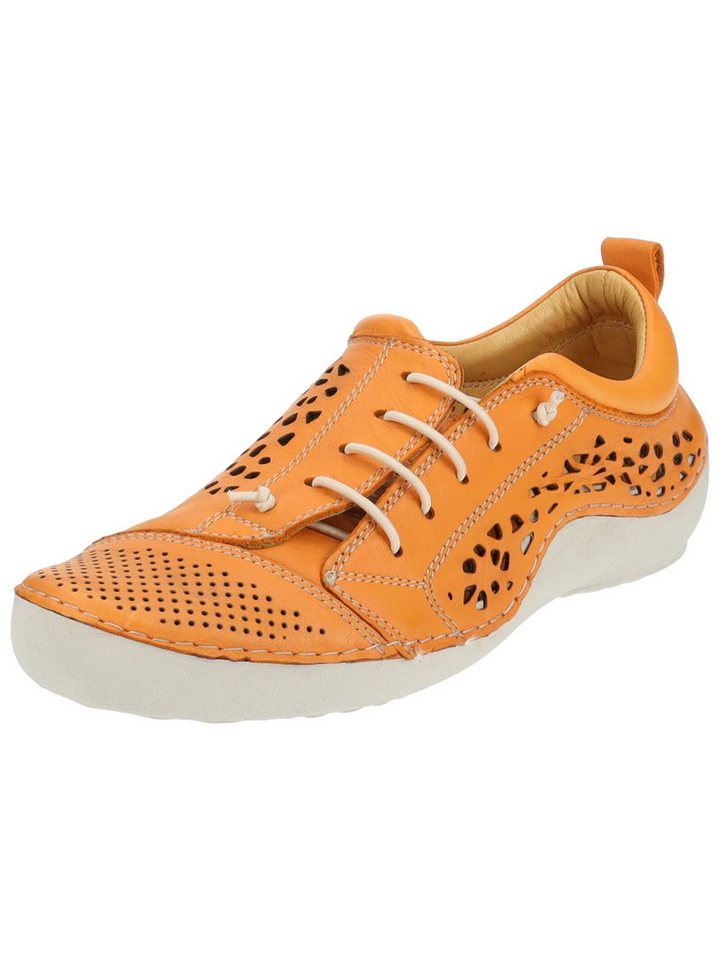 COSMOS Comfort Halbschuhe Leder . Schnürschuh (orange)