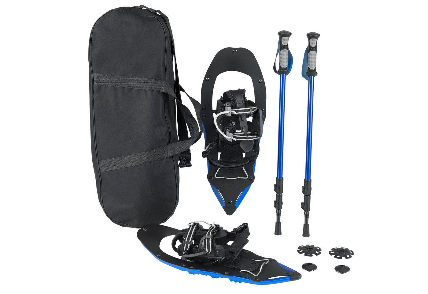 COSTWAY Schneeschuhe, mit Trekkingstöcken, Schuhgröße 35-40 bis 68kg