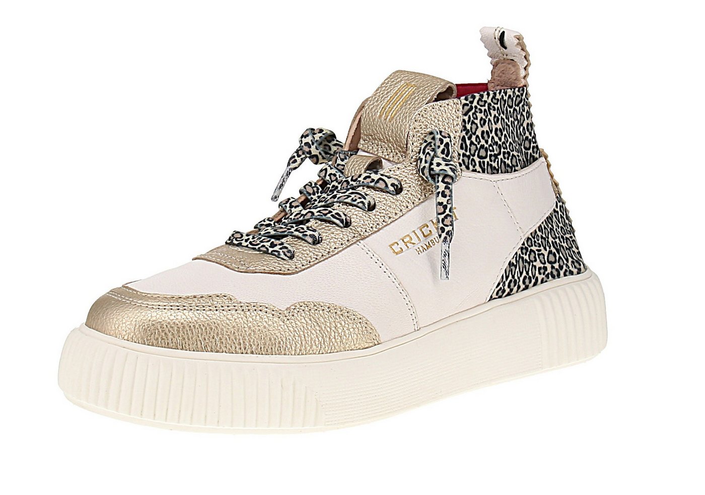 CRICKIT Rebeka - Damen Sneaker - Weiss-Leo Sneaker