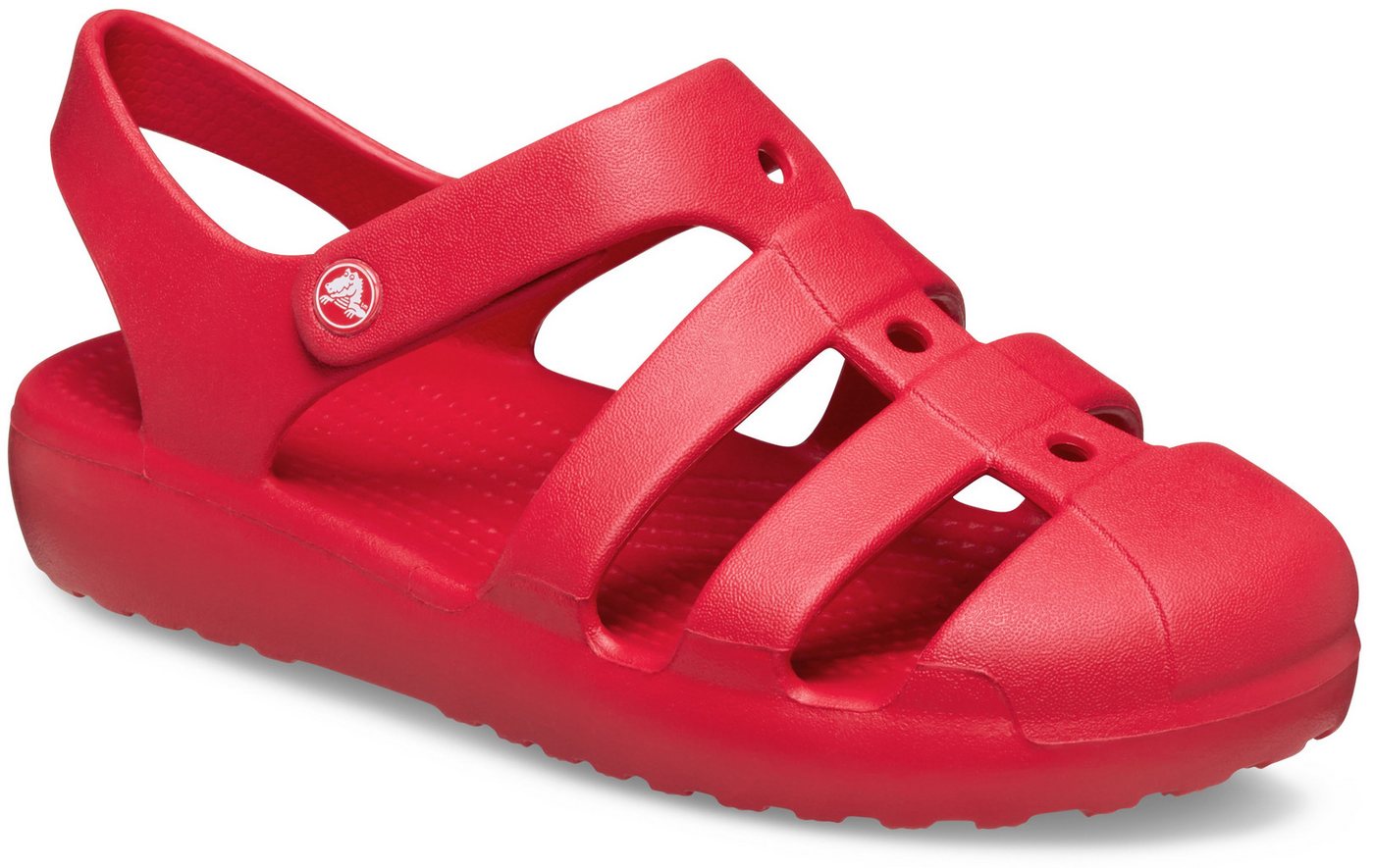 Crocs Classic Fisherman Badesandale Wassersandale, Badeschuh mit Klettverschluss (rot)