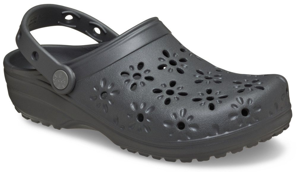 Crocs Classic Floral Cut Out Clog Clog, Sandale, Sommerschuh, Loafer mit Lüftungsöffnungen in Blütenstruktur