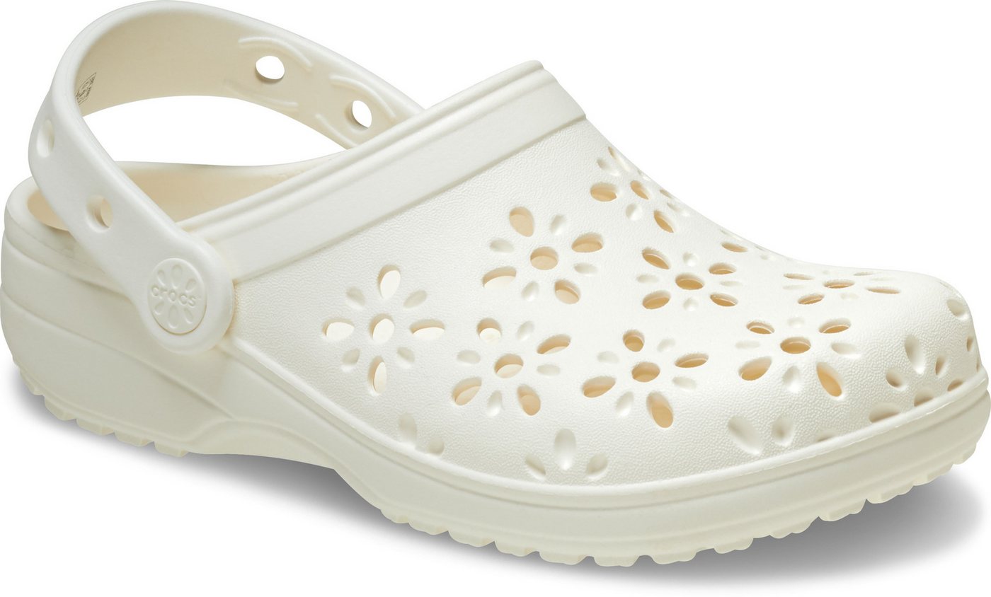 Crocs Classic Floral Cut Out Clog Clog Sommerschuh, Sandale, Strandschuh mit schwenkbarem Fersenriemen