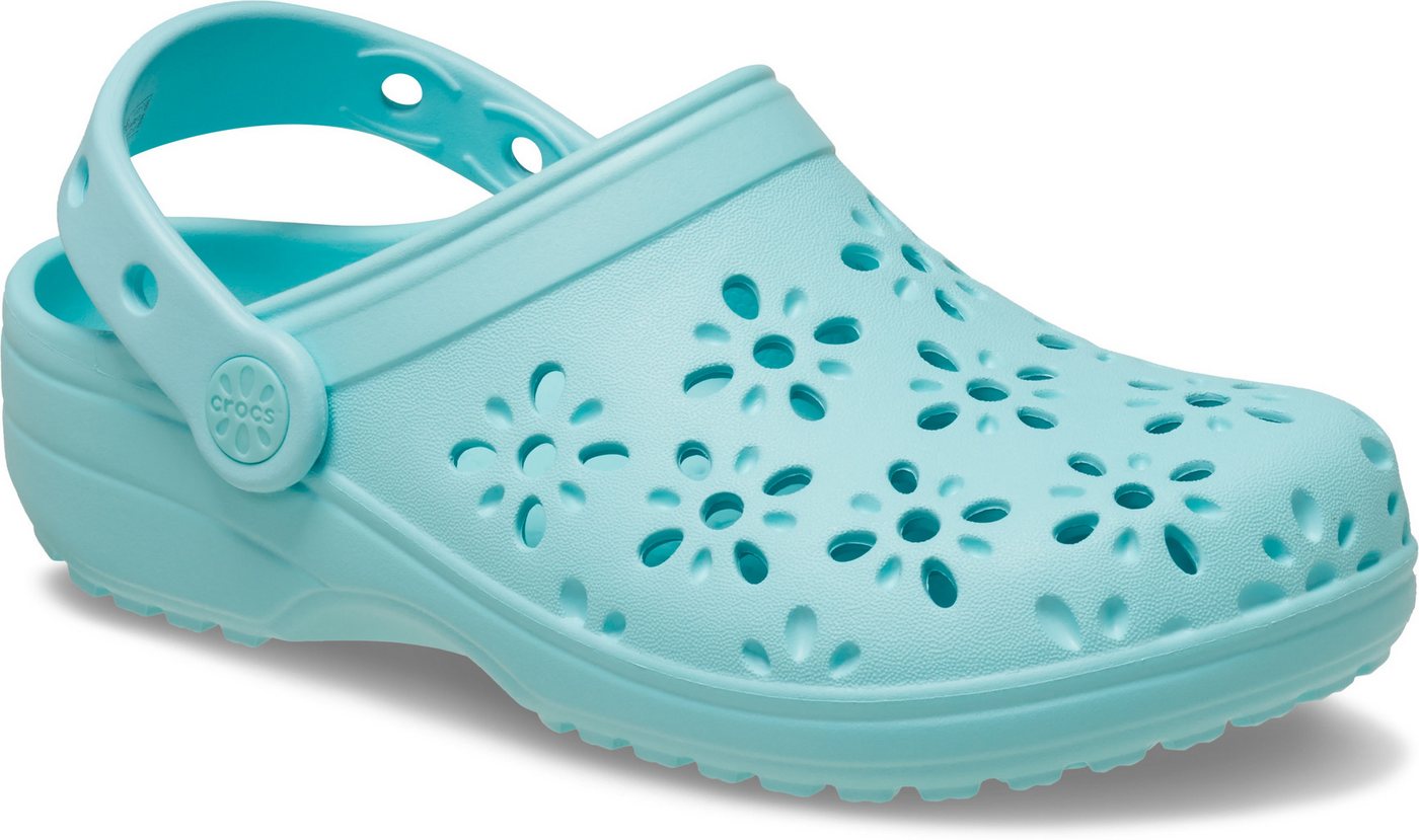 Crocs Classic Floral Cut Out Clog Clog Sommerschuh, Sandale, Strandschuh mit schwenkbarem Fersenriemen
