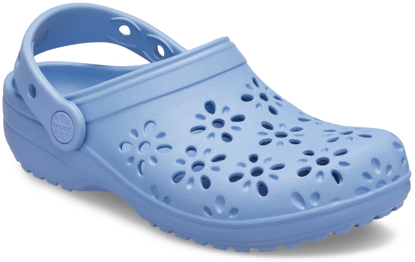 Crocs Classic Floral Cut Out Clog Clog Sommerschuh, Sandale, Strandschuh mit schwenkbarem Fersenriemen