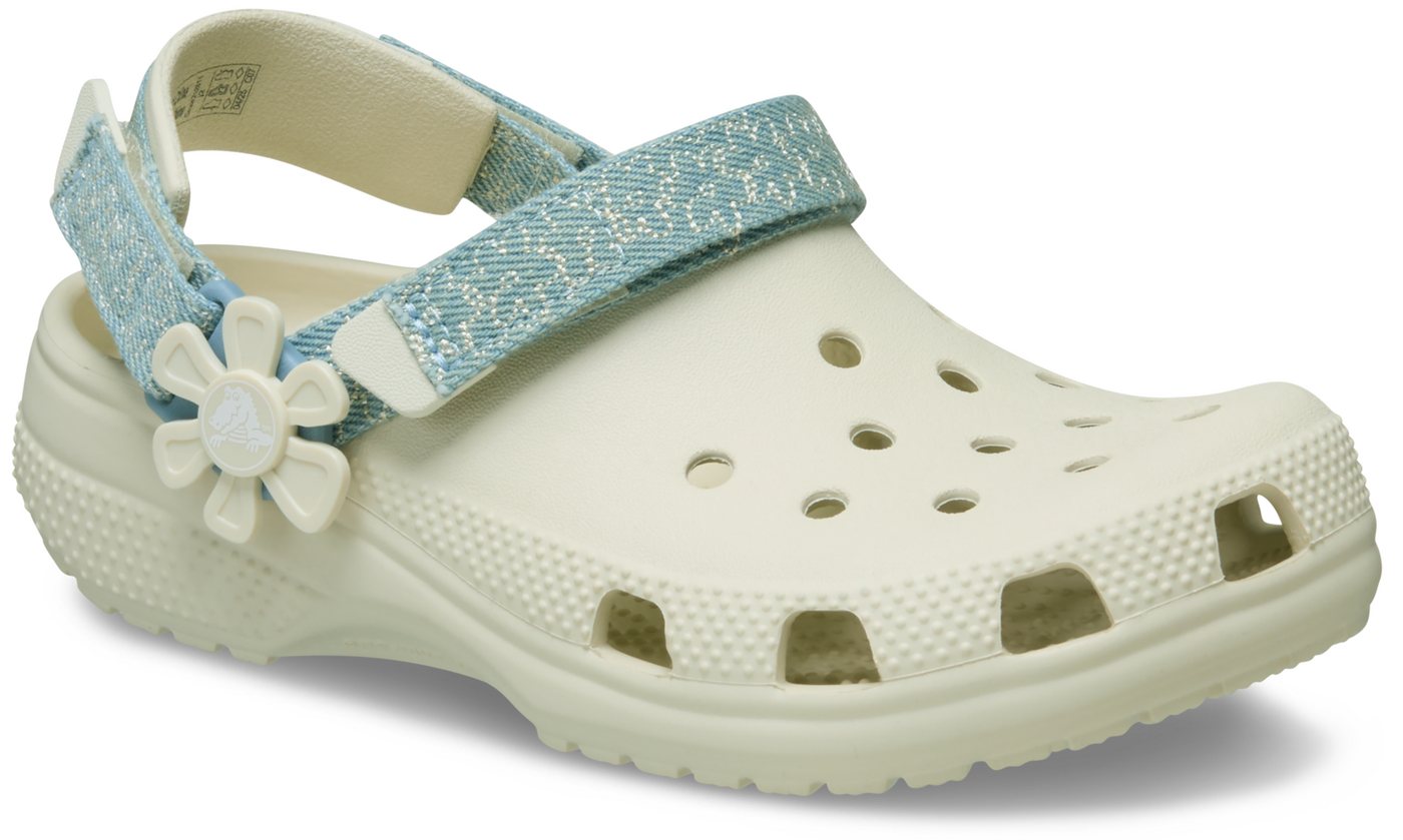 Crocs Classic Flower Clog Sommerschuh, Strandschuh, Sandale mit Klettverschlüssen