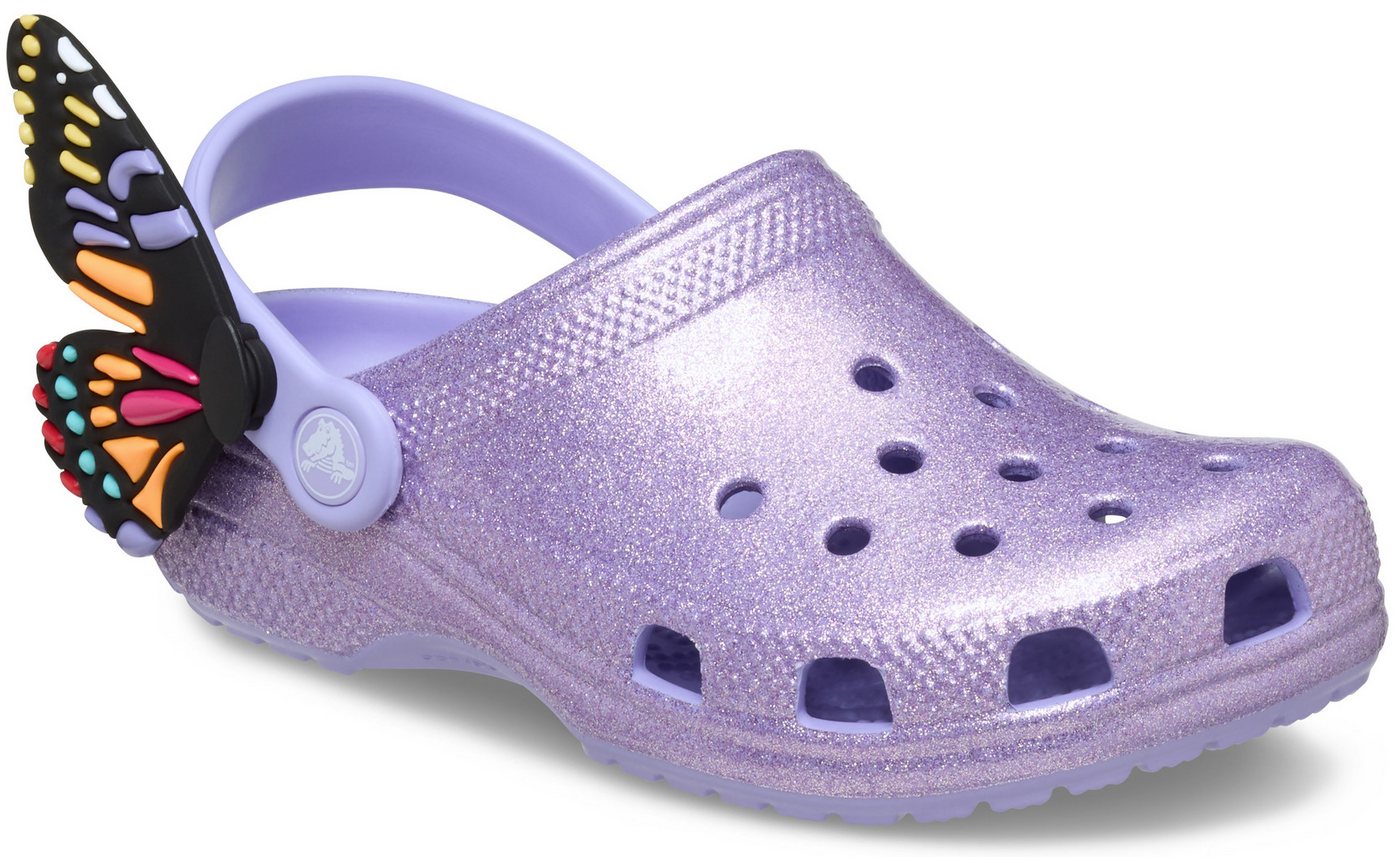Crocs Classic IAM Butter Fly Clog, Sandale, Hausschuh mit Glitzer