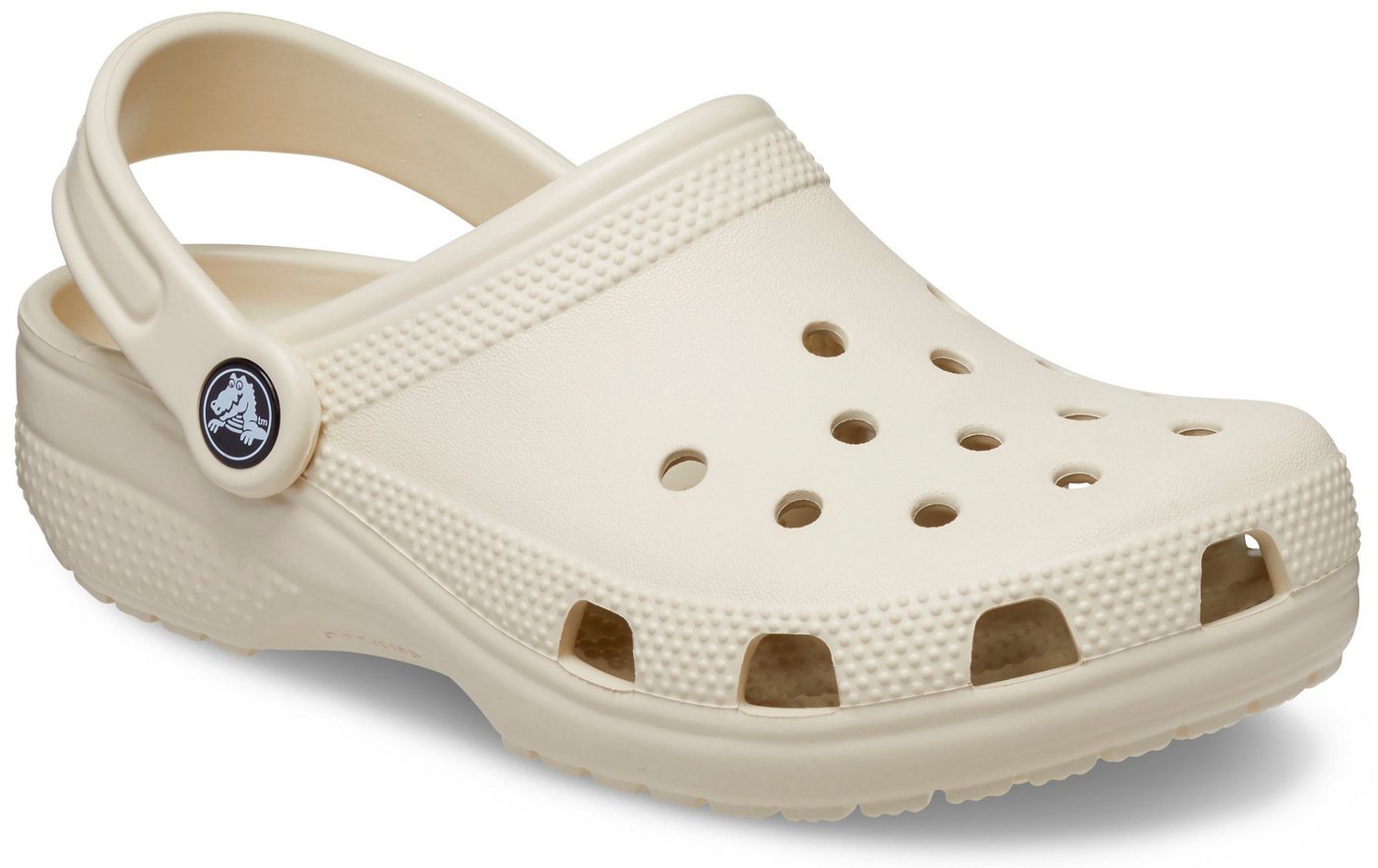 Crocs Classic K Clog Sommerschuh, Hausschuh, Badeschuh mit schwenkbarem Fersenriemchen (beige)