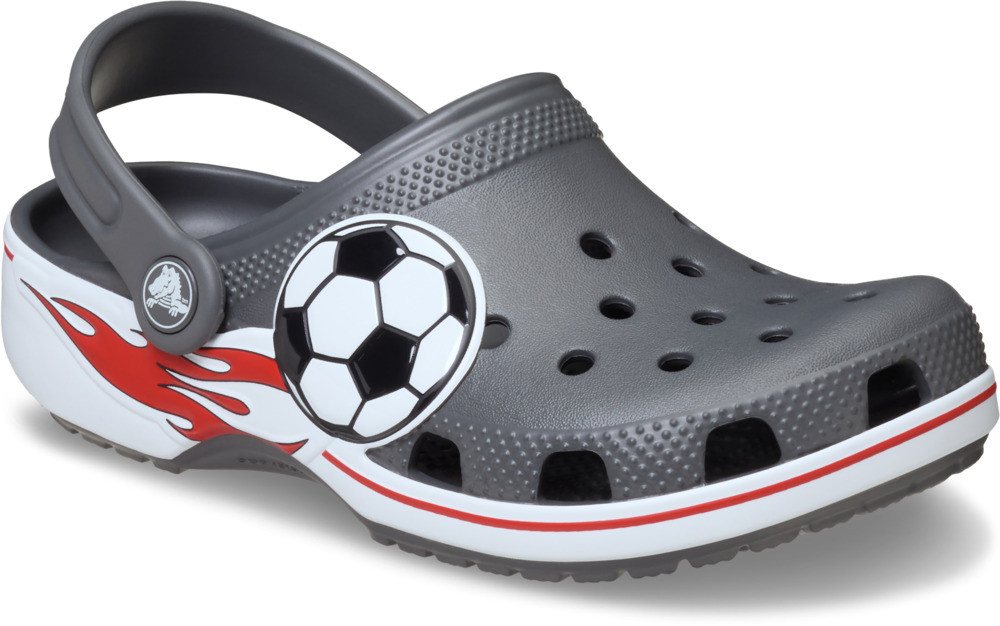 Crocs Classic Soccer Brand Clog K Clog Freizeitschuh, Sandale mit coolem Motiv