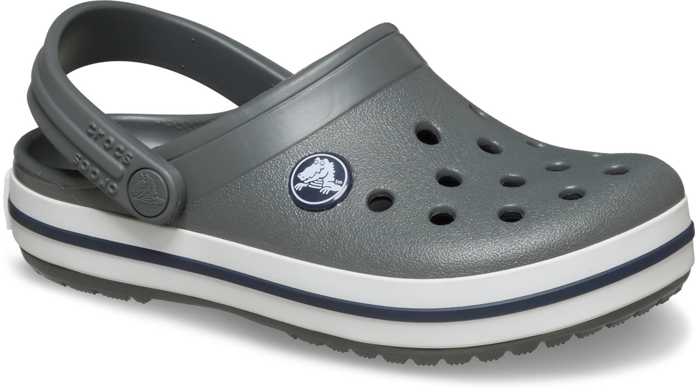 Crocs Crocband Clog Clog Sandale, Sommerschuh, Badeschuh mit Lüftungsöffnungen (grau)