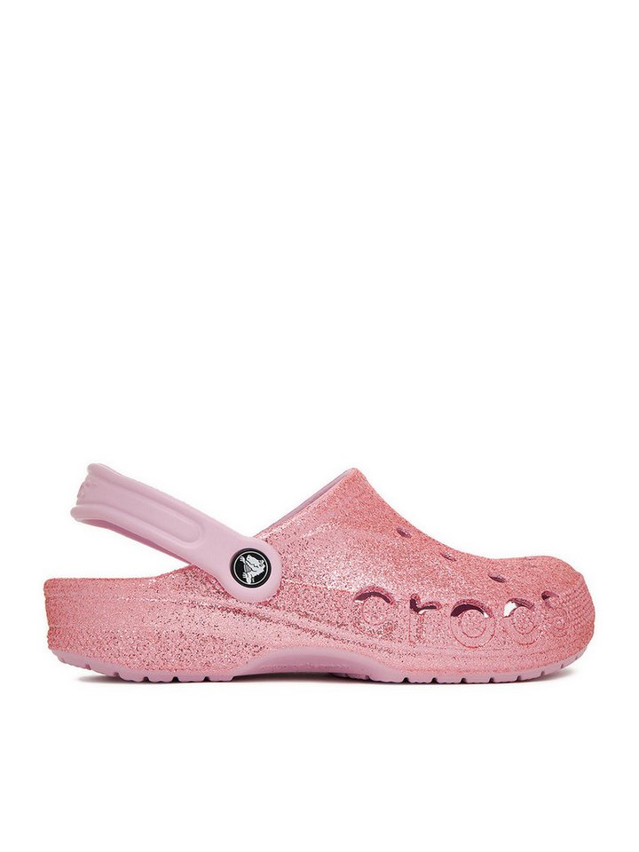Crocs Damen Flip-Flops Crocs-C-BAYA GLITTER CLOG 205925-6GD Rosa Rosa Badepantolette