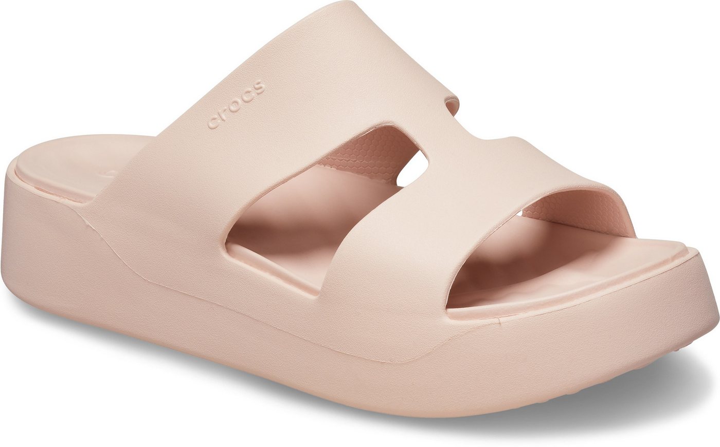 Crocs Getaway Platform H-Strap Badepantolette, Sommerschuh, Schlappen, Badeschuh, Poolslides, weiche Innensohle