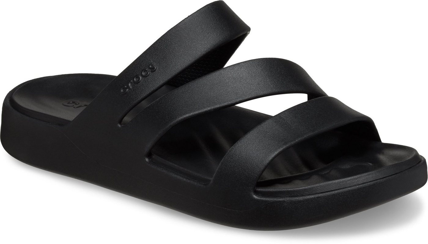 Crocs Getaway Strappy Badepantolette, Sommerschuh, Badeschuh, Poolslides mit modischen Riemchen