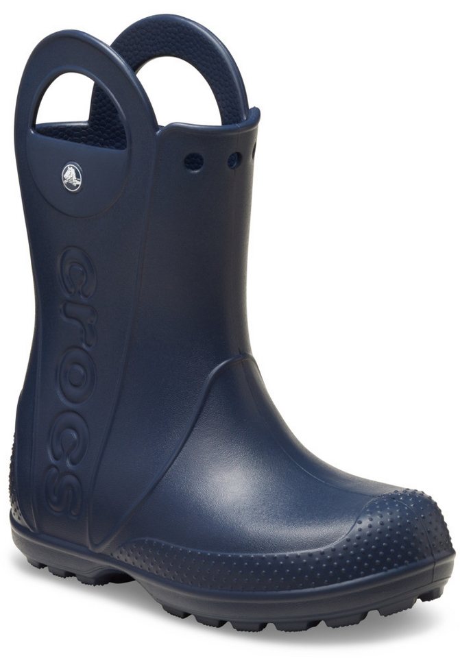Crocs Kids’ Handle It Rain Boot Gummistiefel Matschstiefel mit großen Griffen zum einfachen An- und Ausziehen (blau)